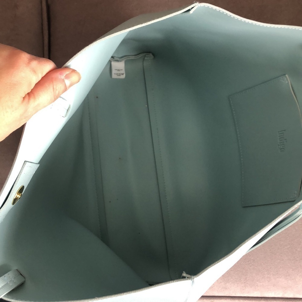 Indigo vegan tote in mint green - Picture 5 of 8